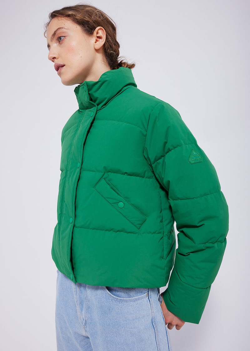 Women Pyrenex Roseanna Lodge Down Jackets Green | HIU256U0121