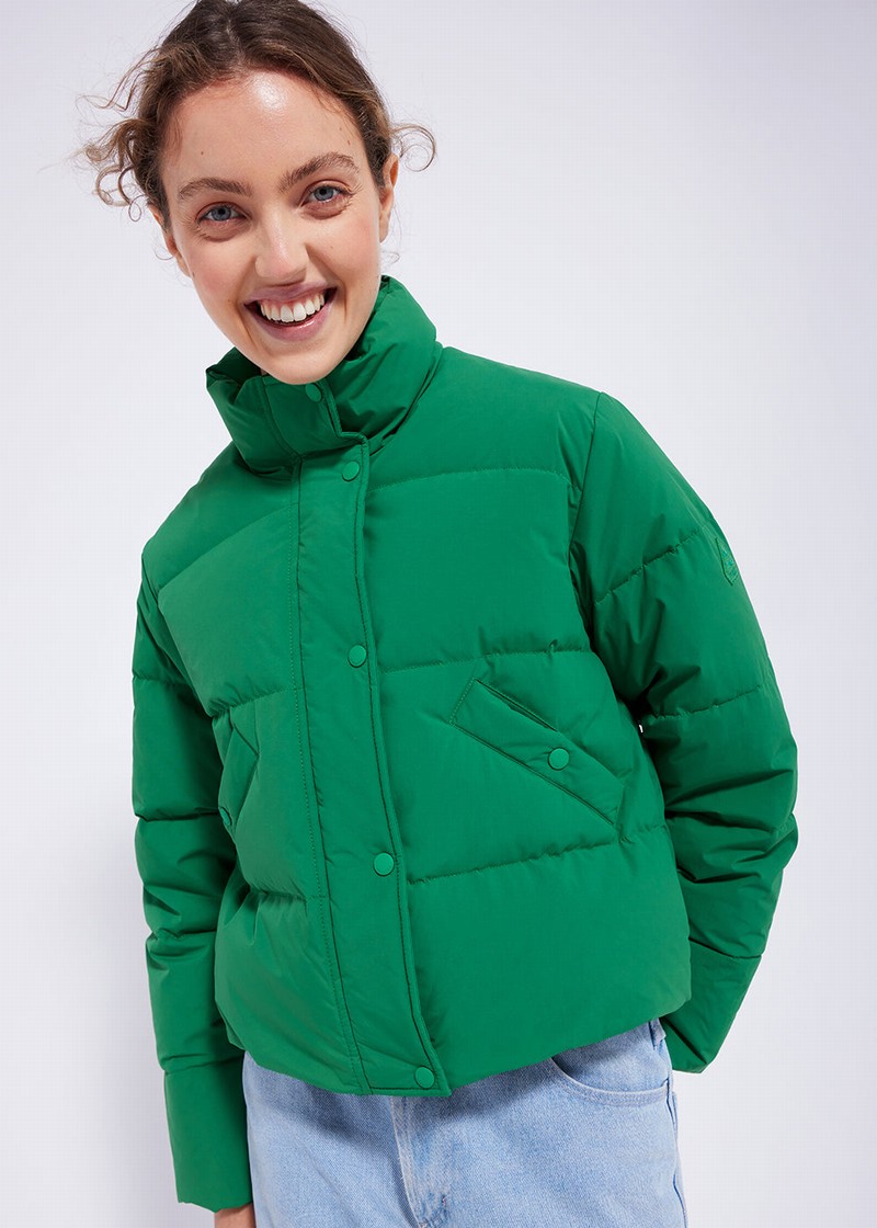 Women Pyrenex Roseanna Lodge Down Jackets Green | HIU256U0121