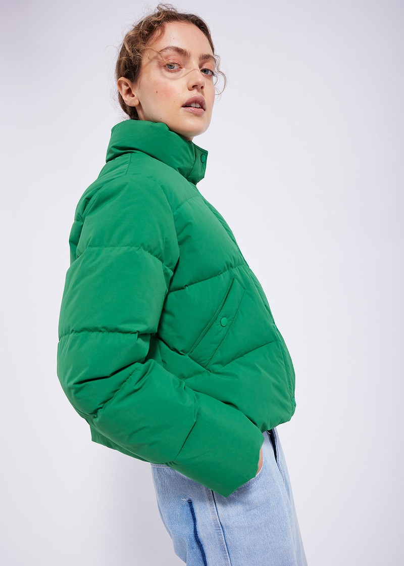 Women Pyrenex Roseanna Lodge Down Jackets Green | HIU256U0121