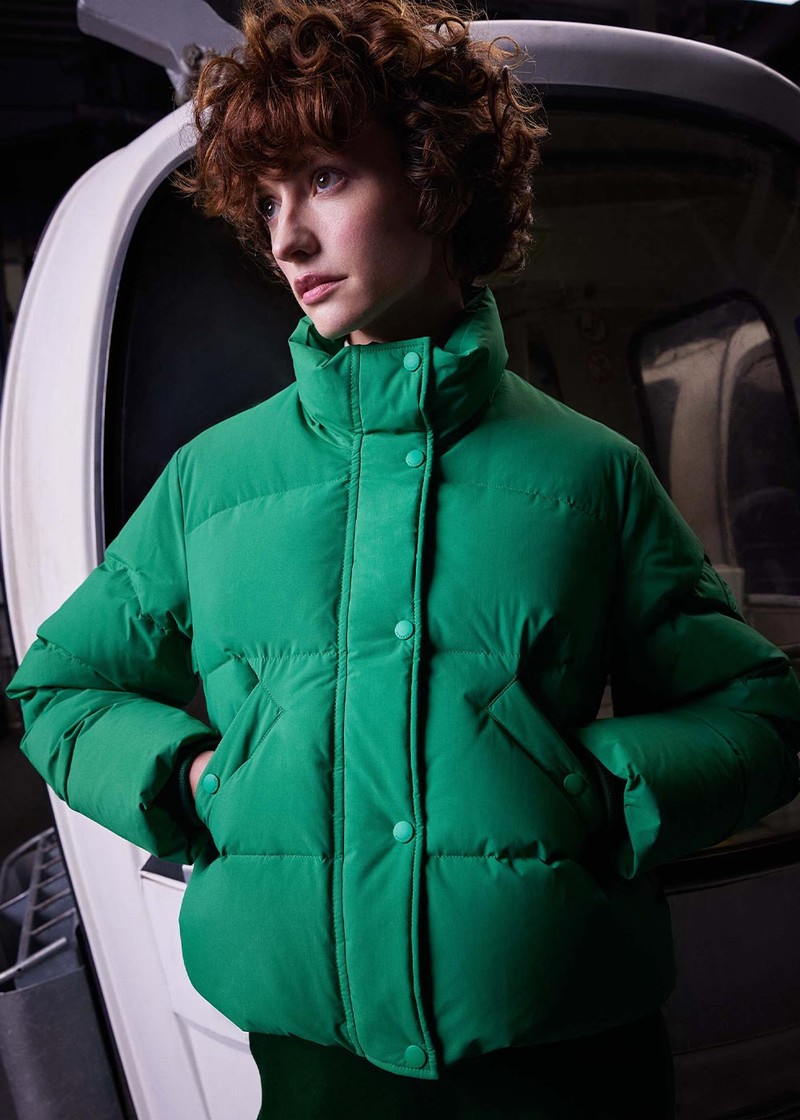 Women Pyrenex Roseanna Lodge Down Jackets Green | HIU256U0121