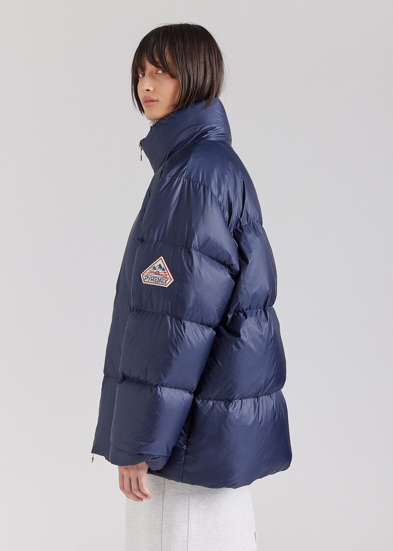 Women Pyrenex Shift Warm Down Jackets Navy | HWF856F6149