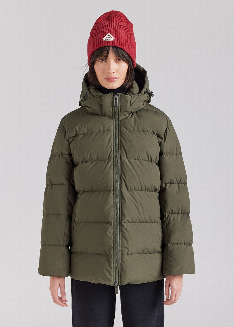 Women Pyrenex Spoutnic Down Jackets Green | HJC975C6387