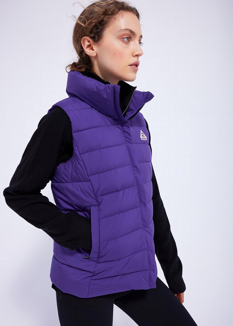 Women Pyrenex Spoutnic Down Vest Purple | HJR980R2002