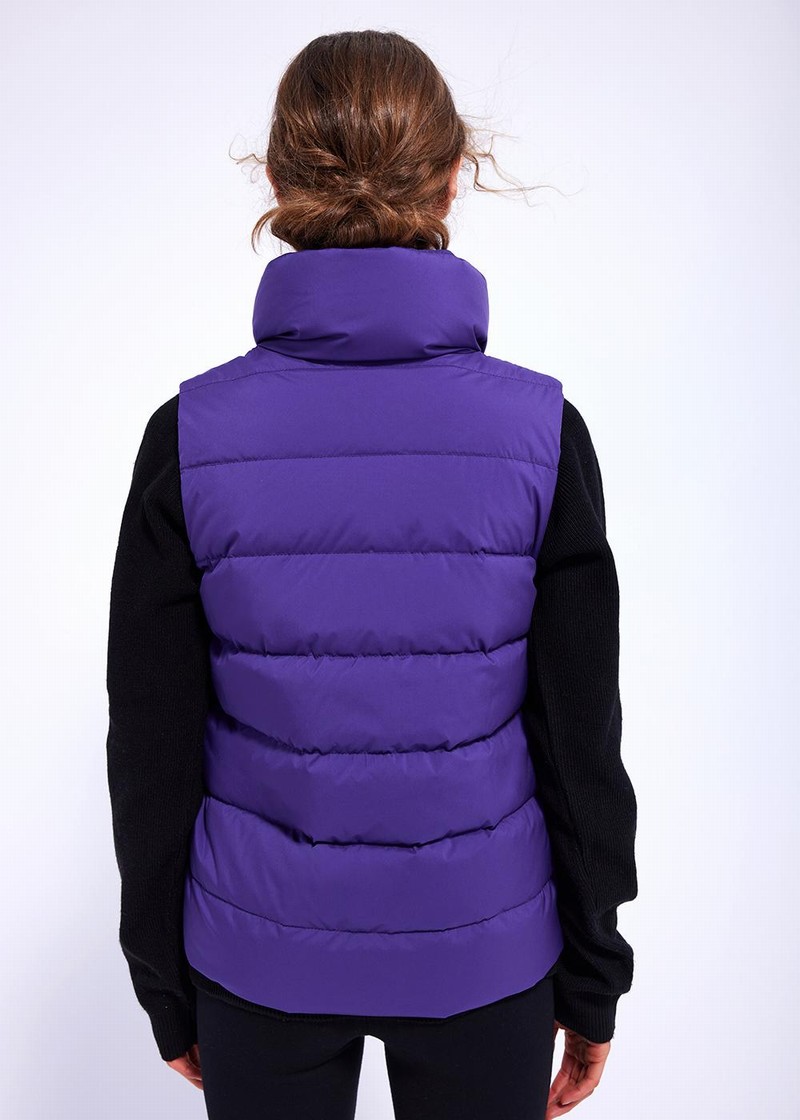 Women Pyrenex Spoutnic Down Vest Purple | HJR980R2002