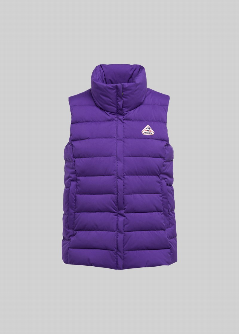 Women Pyrenex Spoutnic Down Vest Purple | HJR980R2002