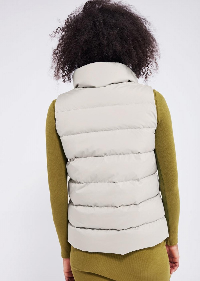 Women Pyrenex Spoutnic Down Vest White | HOC059C3305