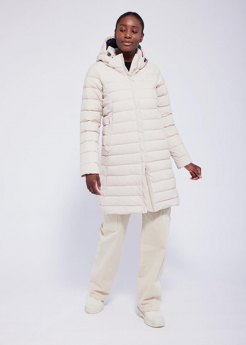 Women Pyrenex Spoutnic Mid-length Down Coats White | HTB666B3020