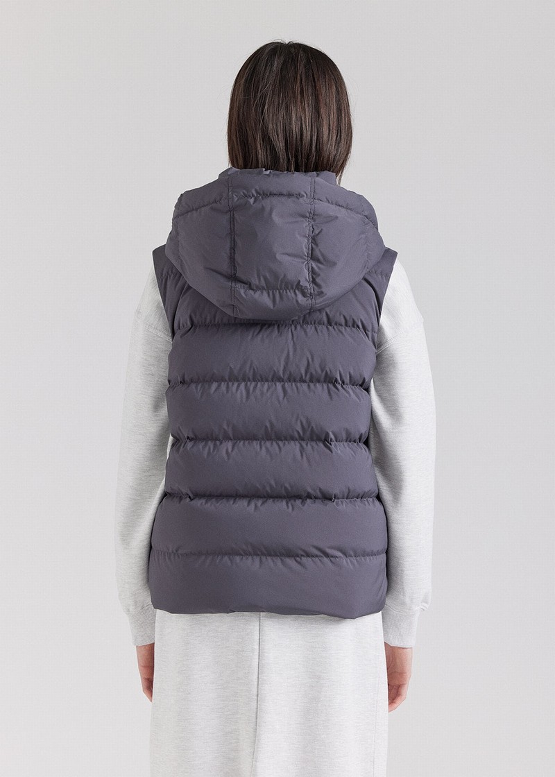 Women Pyrenex Spoutnic Sleeveless Down Vest Grey | HUI435I6083