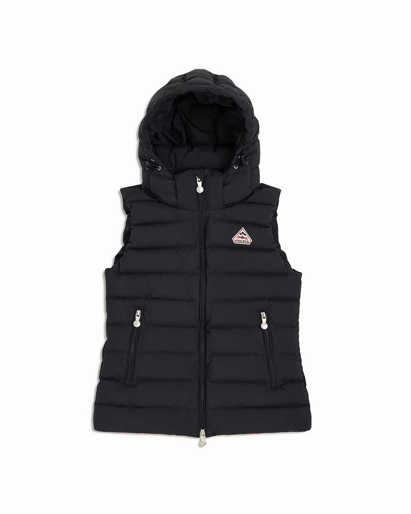 Women Pyrenex Spoutnic Sleeveless Down Vest Black | HVT616T0164