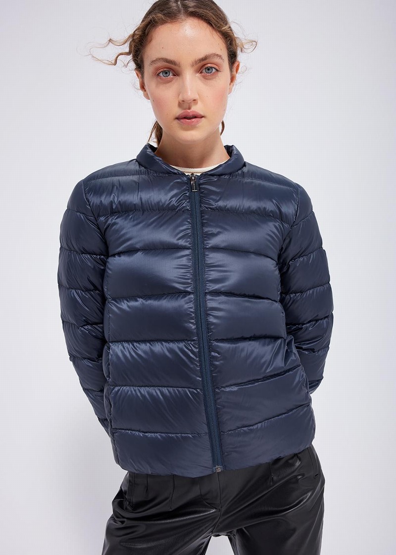 Women Pyrenex Suyen Lightweight Down Jackets Navy | HUT933T0321