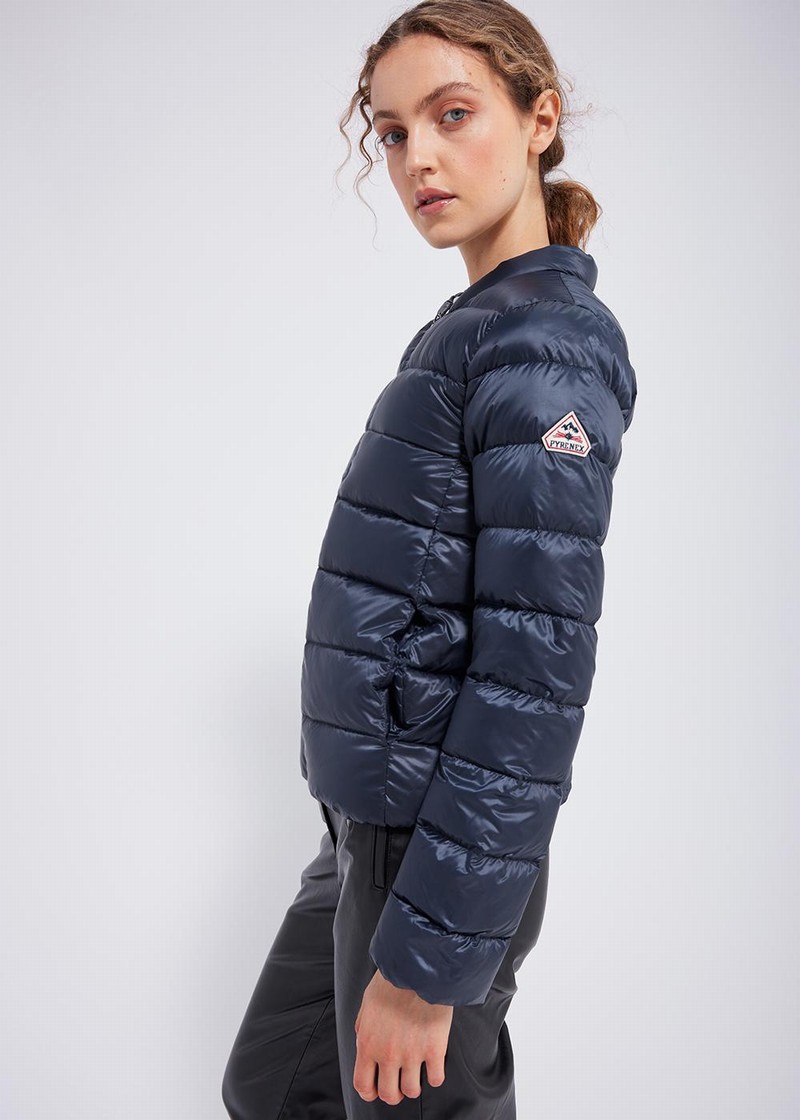 Women Pyrenex Suyen Lightweight Down Jackets Navy | HUT933T0321