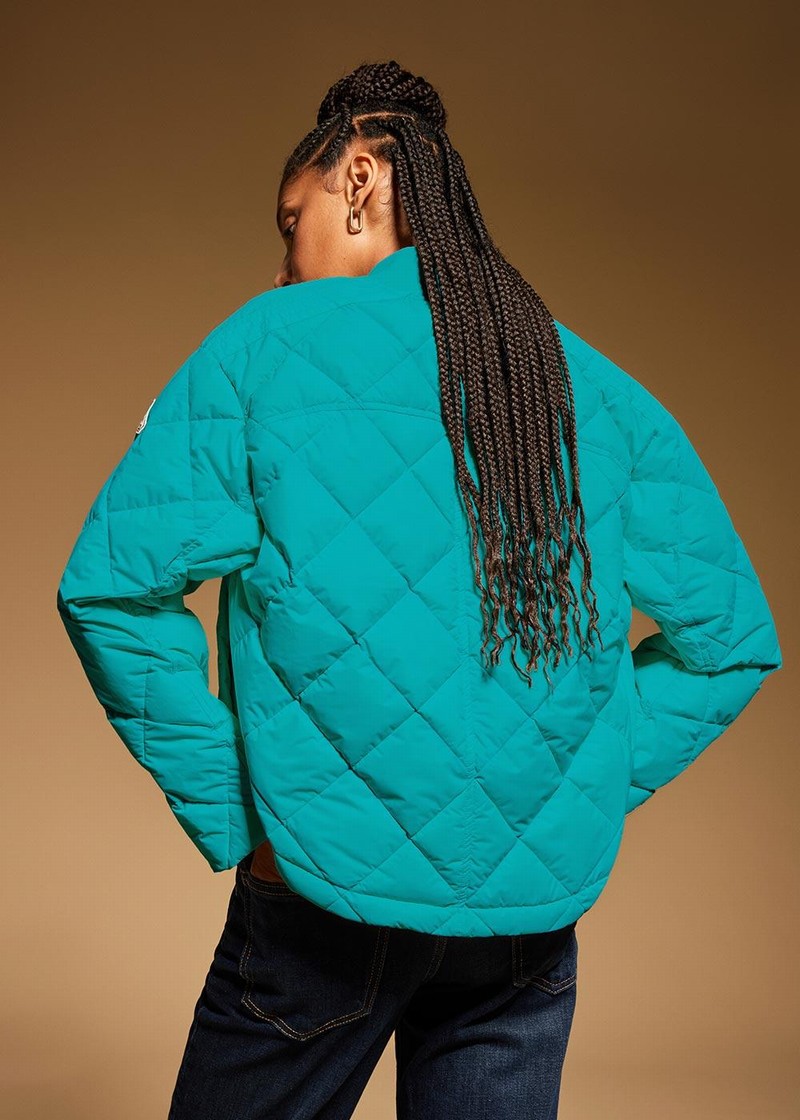 Women Pyrenex Suzane Light Down Jackets Turquoise | HHU307U3044