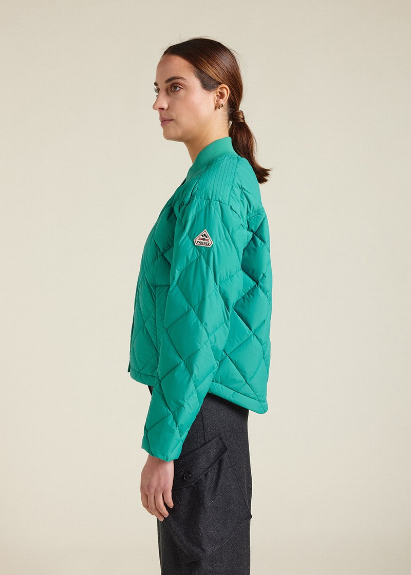 Women Pyrenex Suzane Light Down Jackets Turquoise | HHU307U3044