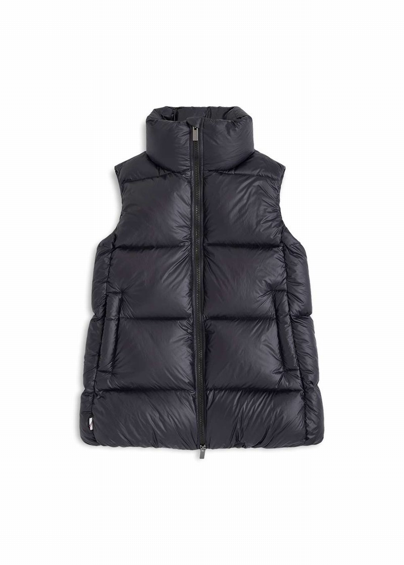 Women Pyrenex Tamara Down Vest Black | HEO506O8868