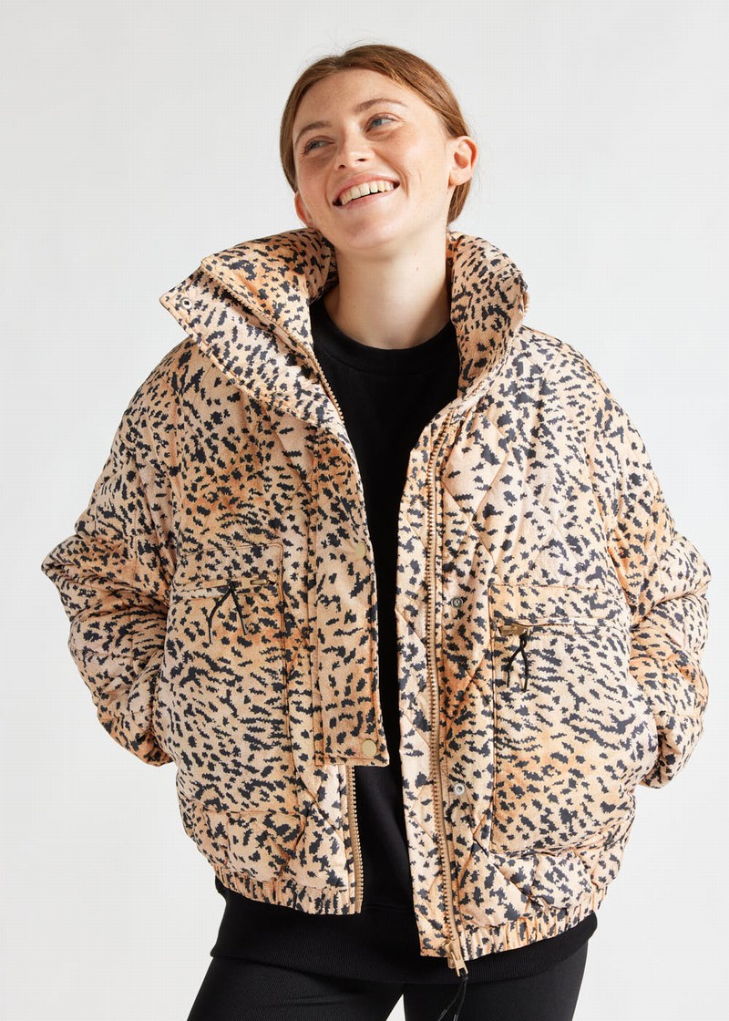 Women Pyrenex X Roseanna Friday Down Jackets Leopard | HWS037S5343