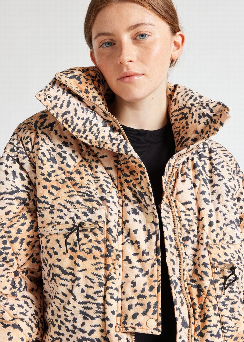 Women Pyrenex X Roseanna Friday Down Jackets Leopard | HWS037S5343