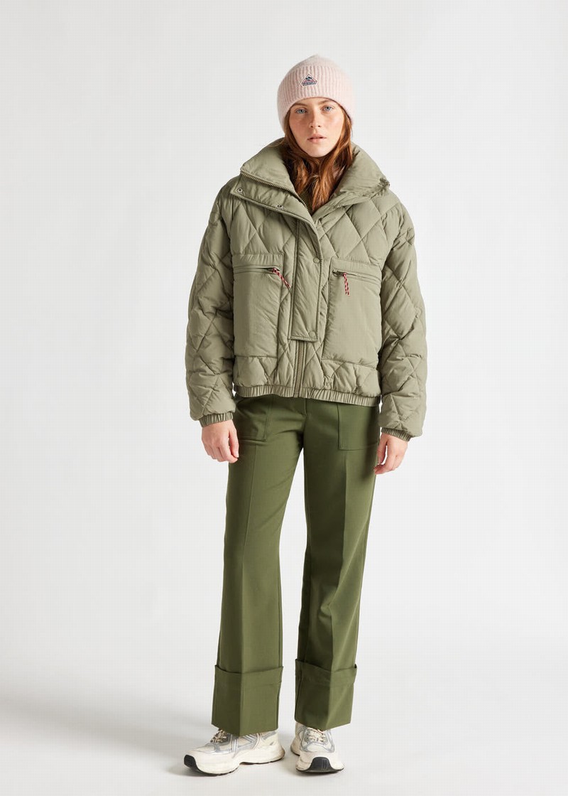 Women Pyrenex X Roseanna Friday Down Jackets Olive | HXO599O7717