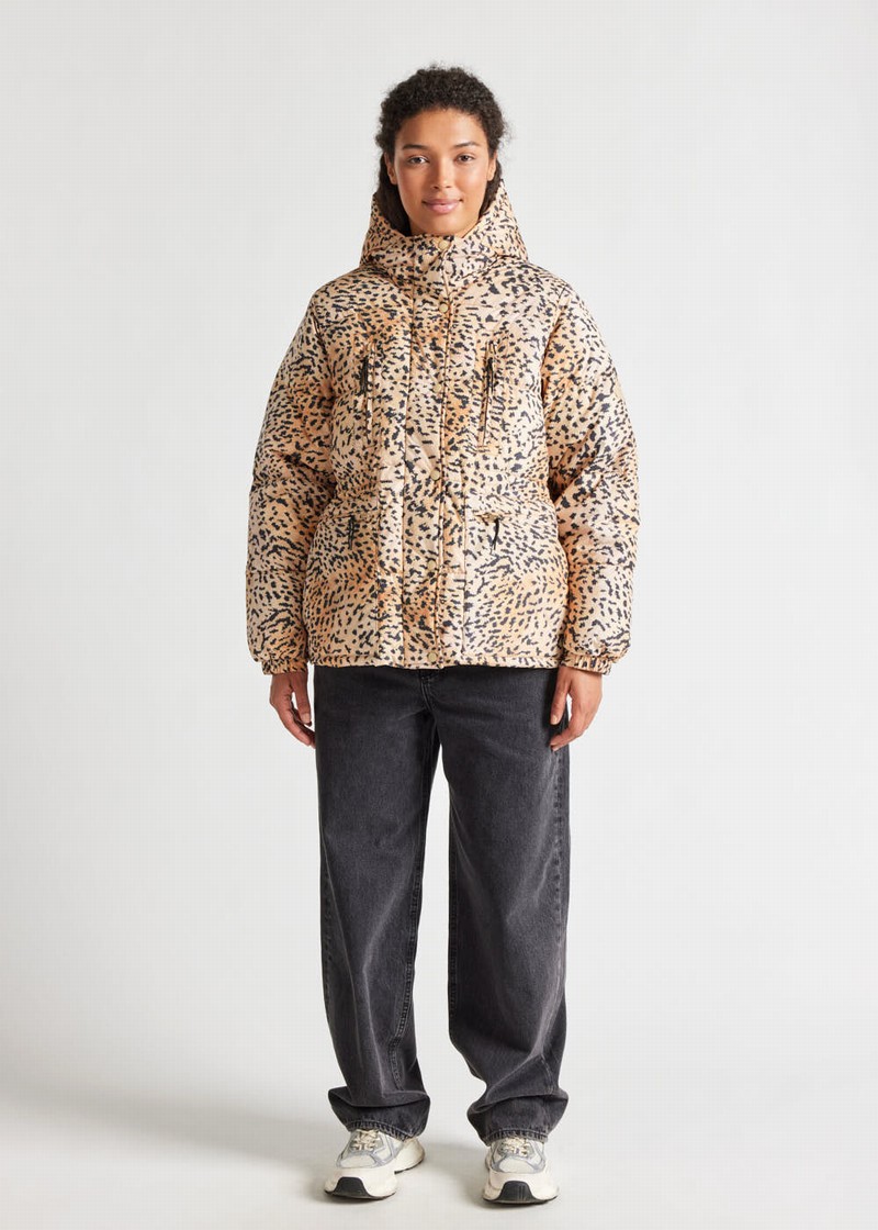 Women Pyrenex X Roseanna Talitha Down Jackets Leopard | HRB109B6663