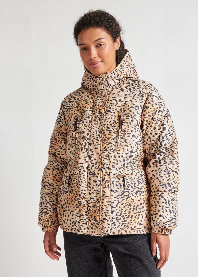 Women Pyrenex X Roseanna Talitha Down Jackets Leopard | HRB109B6663