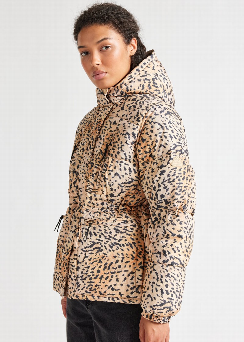 Women Pyrenex X Roseanna Talitha Down Jackets Leopard | HRB109B6663