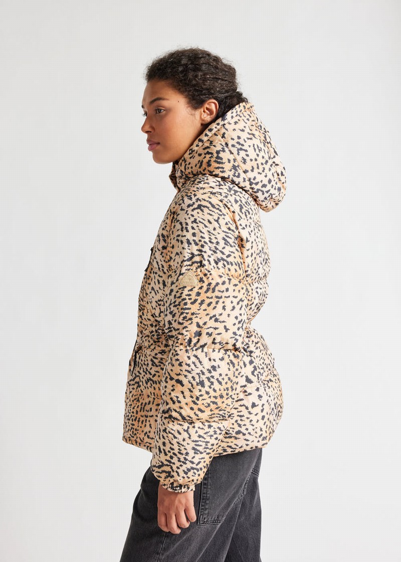 Women Pyrenex X Roseanna Talitha Down Jackets Leopard | HRB109B6663