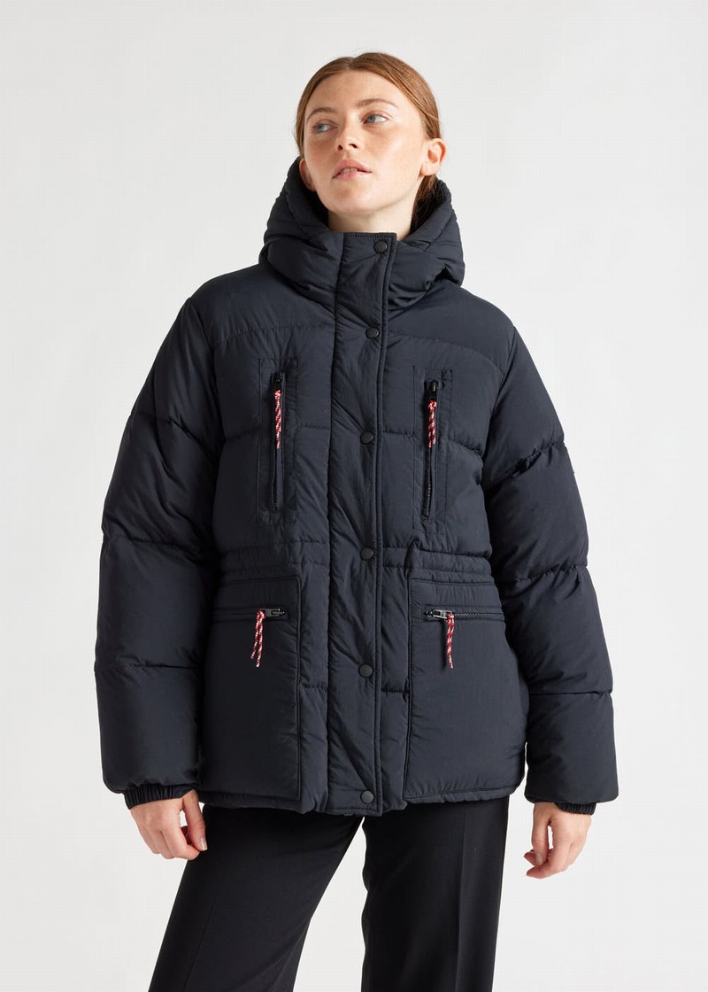 Women Pyrenex X Roseanna Talitha Hooded Down Jackets Black | HPC950C6726