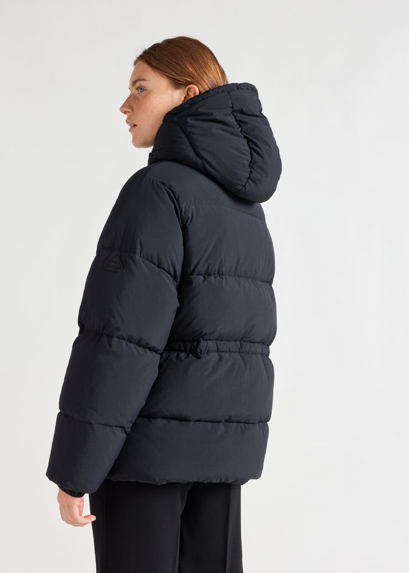 Women Pyrenex X Roseanna Talitha Hooded Down Jackets Black | HPC950C6726