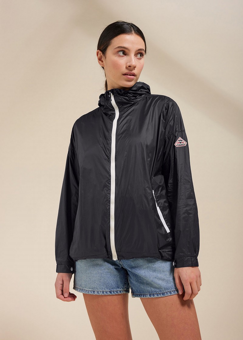 Women Pyrenex Zinnia Windbreaker Black | HSJ318J3175