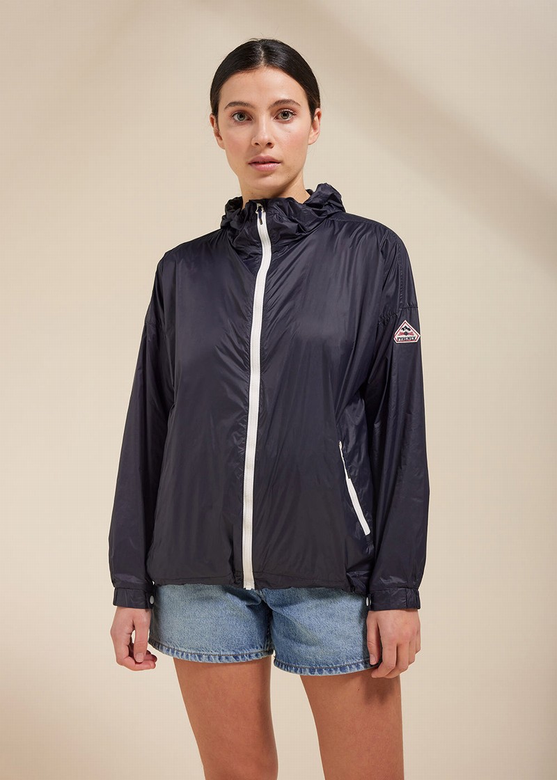 Women Pyrenex Zinnia Windbreaker Navy | HBX699X9052