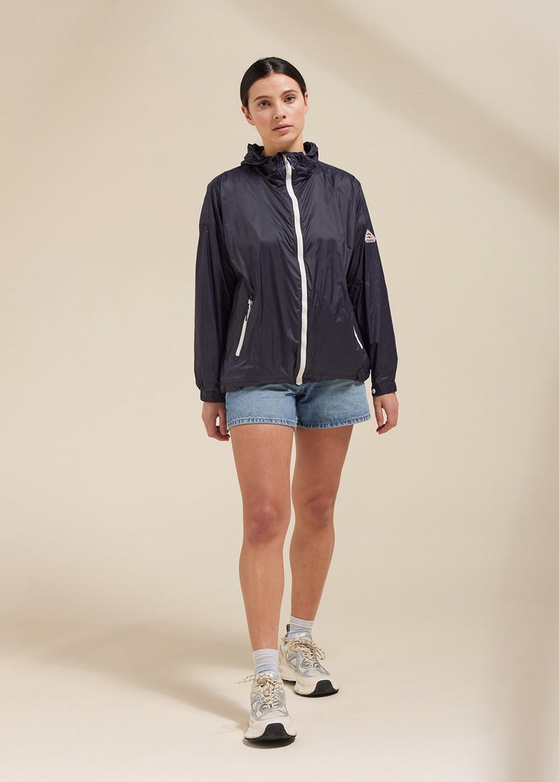 Women Pyrenex Zinnia Windbreaker Navy | HBX699X9052